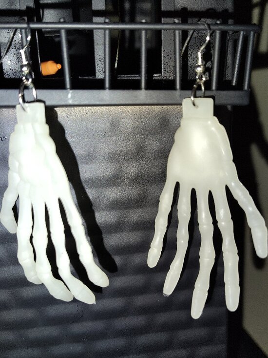 Jewelry - Skeleton Hand Earrings Plastic Halloween